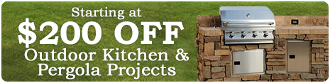 Starting at $200 Off Outdoor Kitchen & Pergola Projects