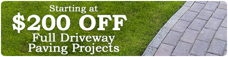 Starting at $200 Off Full Driveway Paving Projects